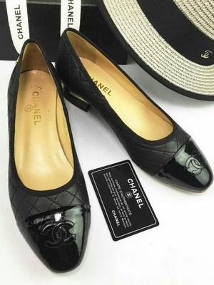 CHANEL Shallow mouth flat shoes Women--013